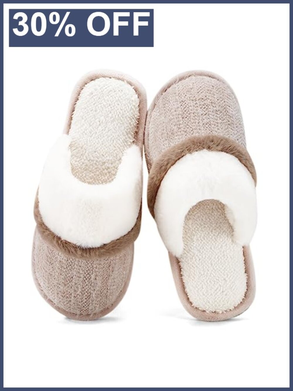 Fuzzy Memory Foam Slippers Cozy Indoor Outdoor Slip On House Shoes